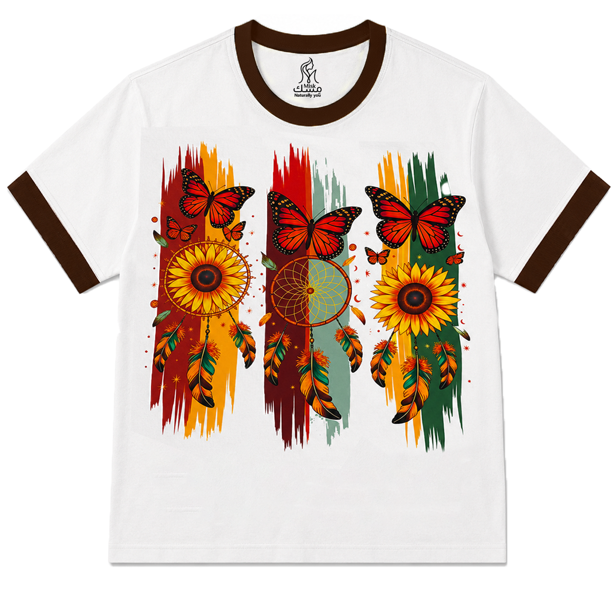 Boho Butterfly Dreamcatcher Oversized Ringer Tee