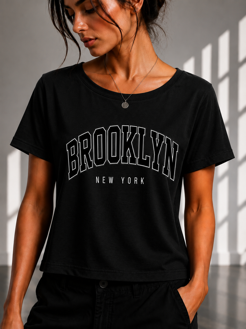 Brooklyn New York Cropped Tee