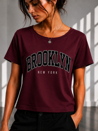 Brooklyn New York Cropped Tee