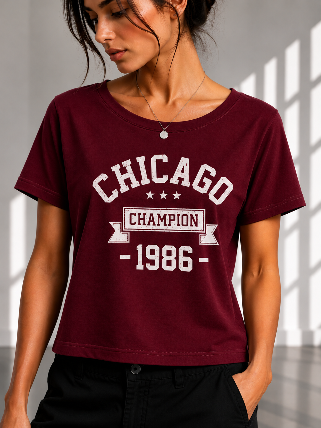 Chicago Champion 1986 Cropped Tee
