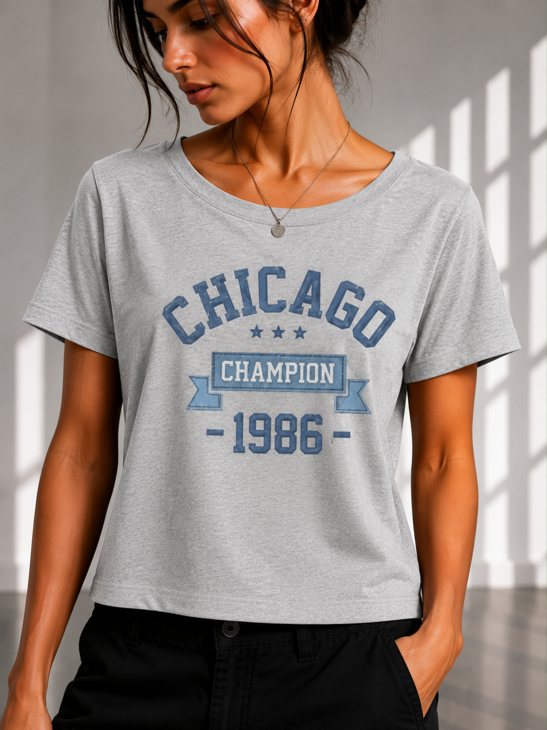 Chicago Champion 1986 Cropped Tee
