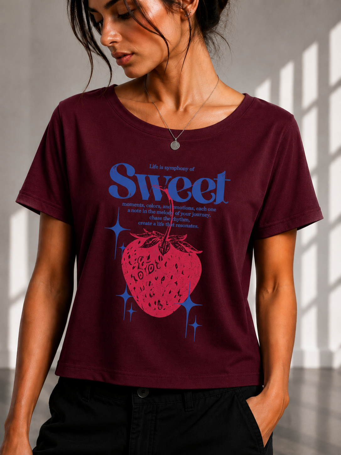 Sweet Strawberry Cropped Tee