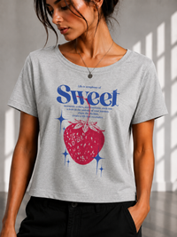 Sweet Strawberry Cropped Tee