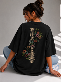 Floral Spine Oversized Tee