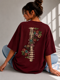 Floral Spine Oversized Tee