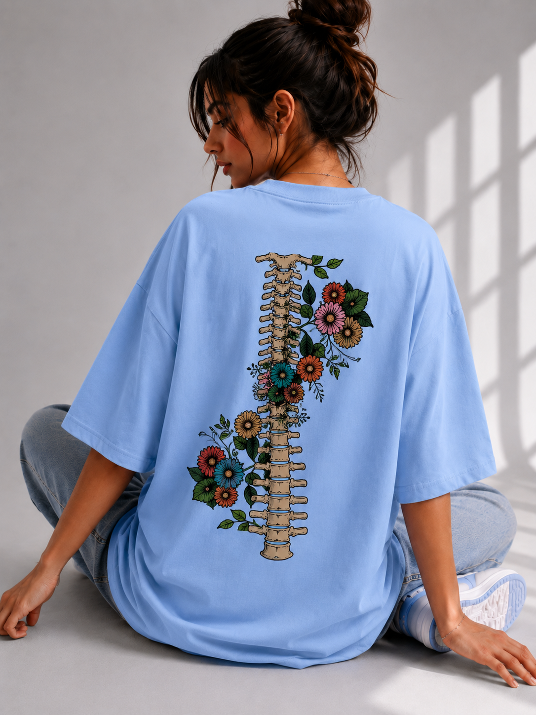 Floral Spine Oversized Tee