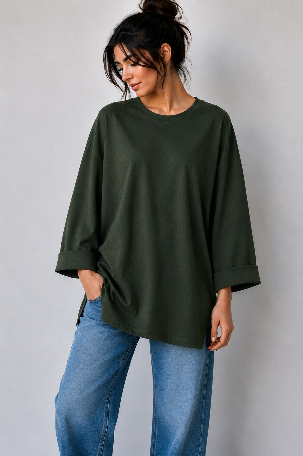 Oversized Mid-Sleeve Tee