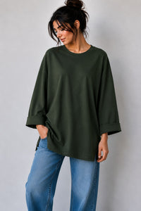 Oversized Mid-Sleeve Tee