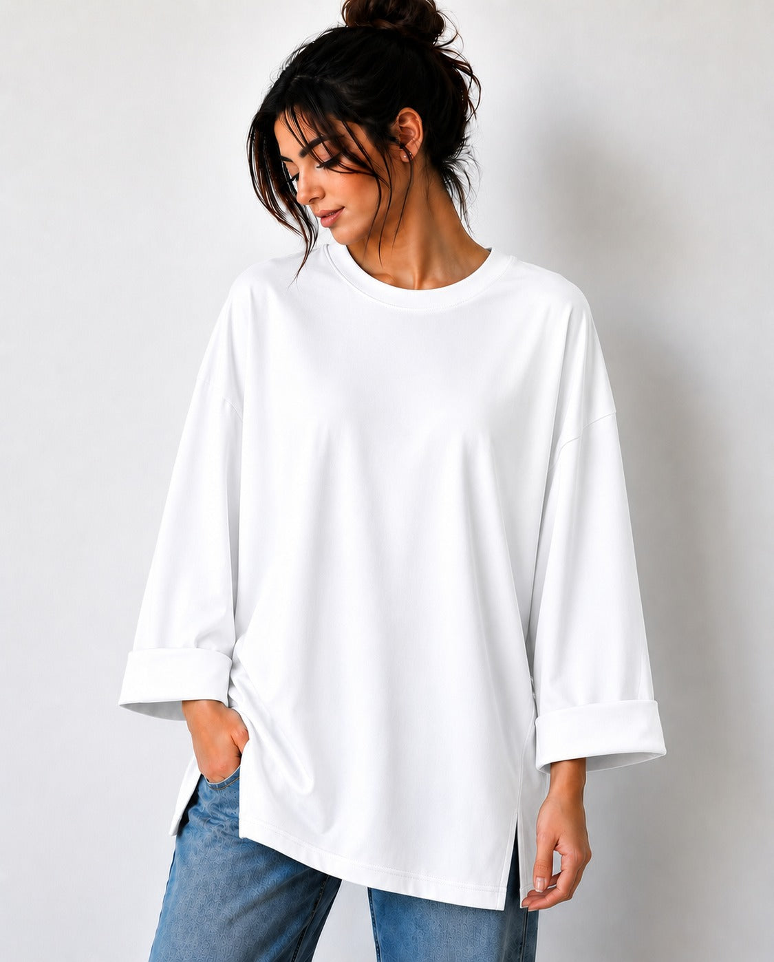 Oversized Mid-Sleeve Tee