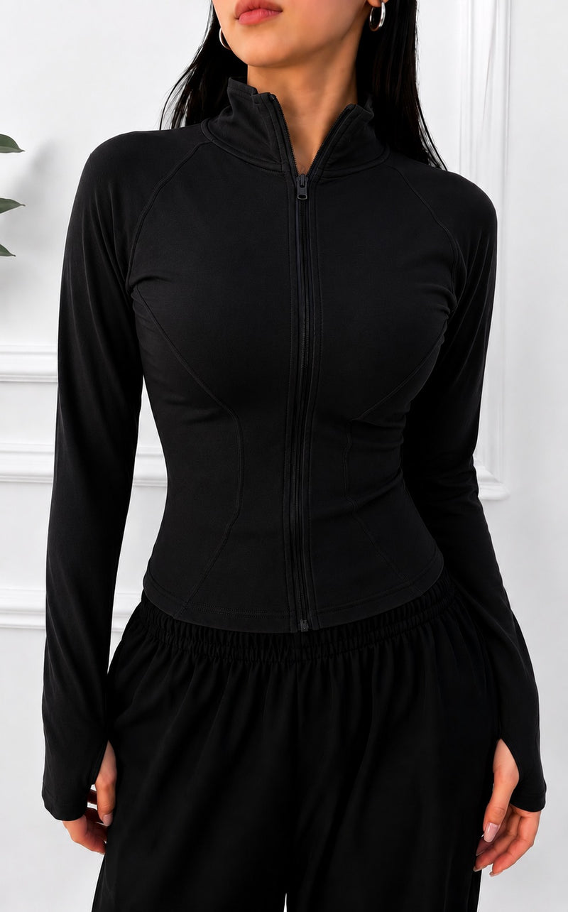 Sportive Lycra Full-Zip Jacket