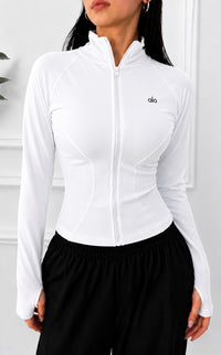 Fitted Zip-Up Sports Jacket — Style 2