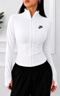 Fitted Zip-Up Sports Jacket — Style 1