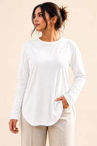 Basic Cotton Long-Sleeve Top