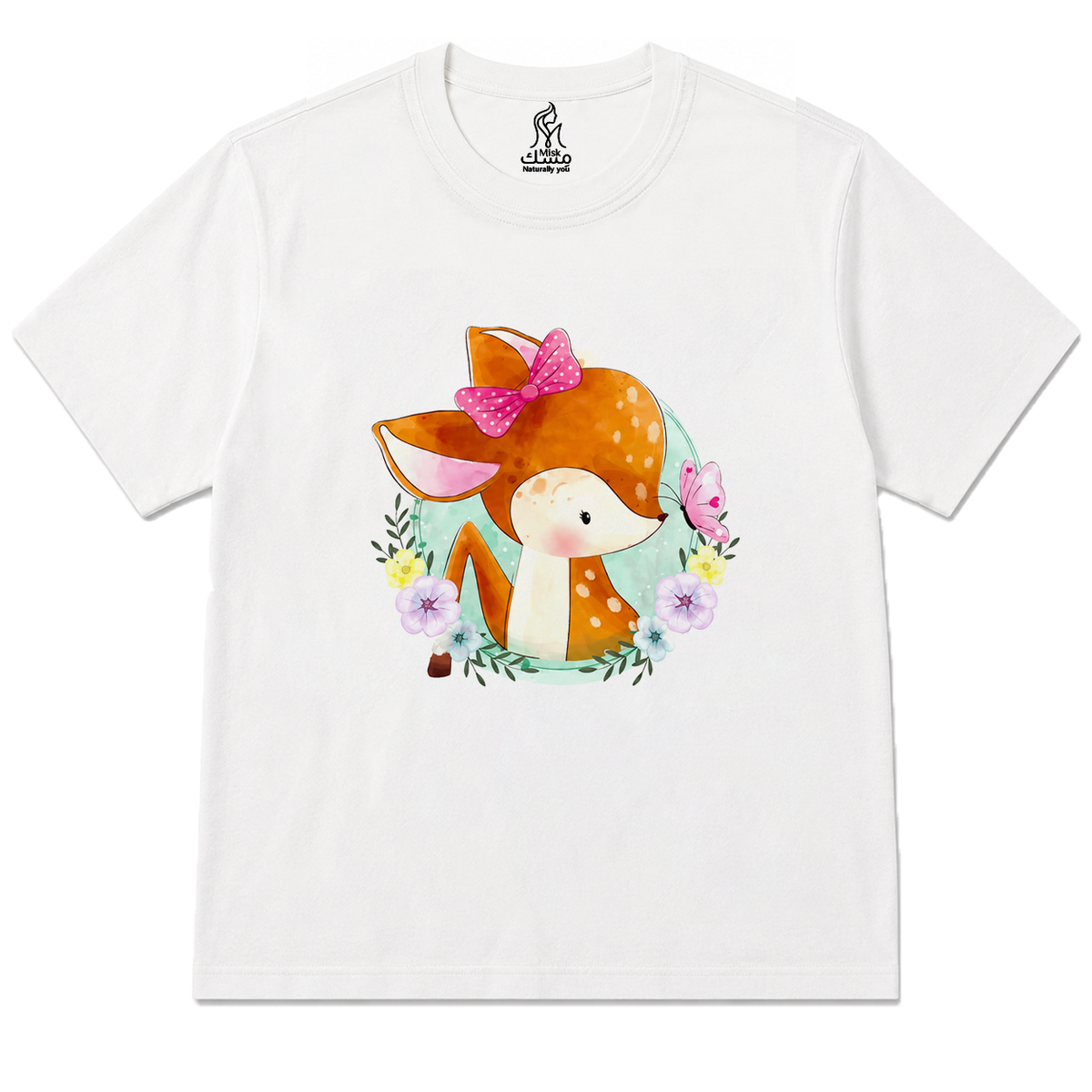 Pastel Baby Deer tee - front