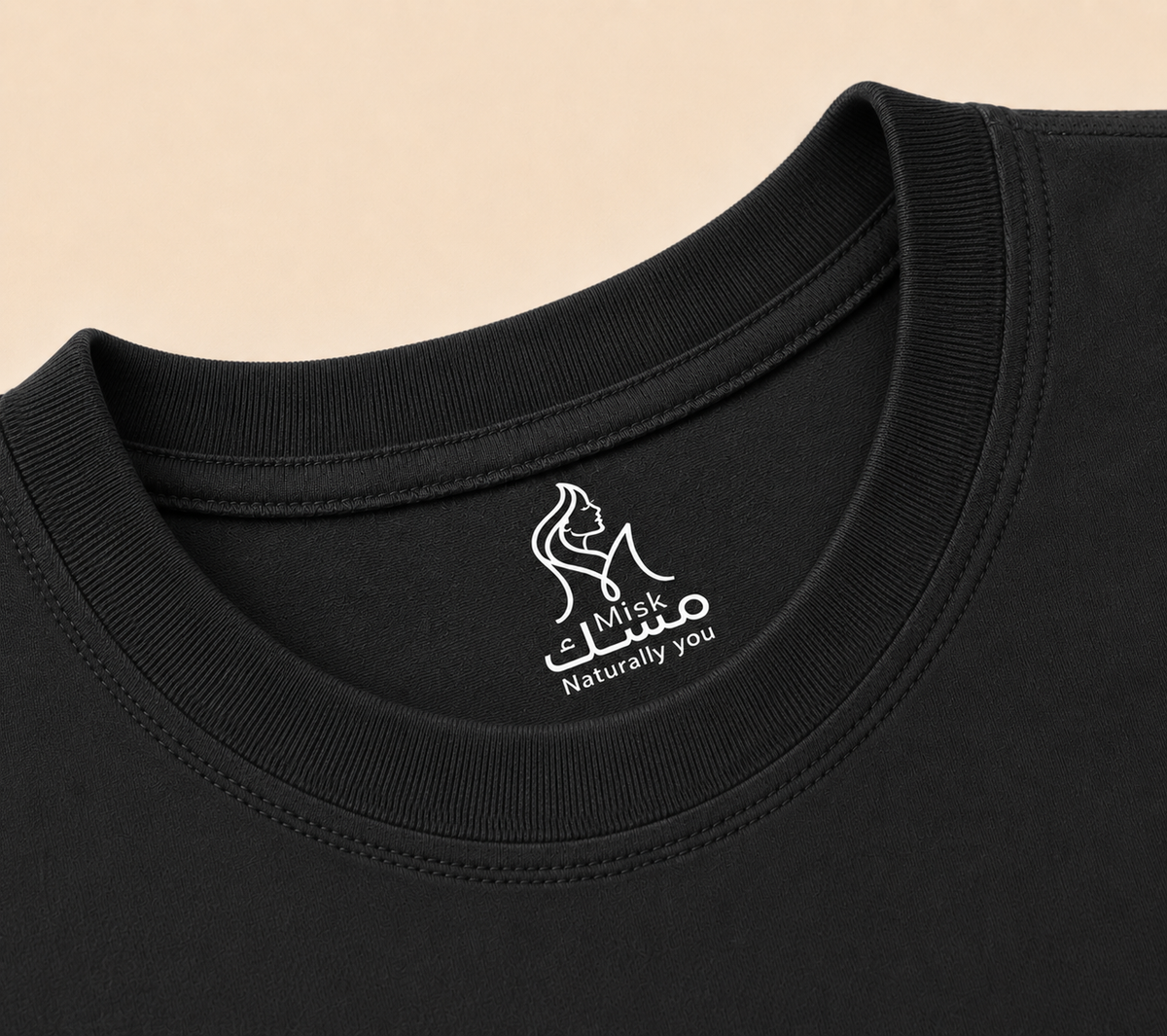 Misk neck label - black