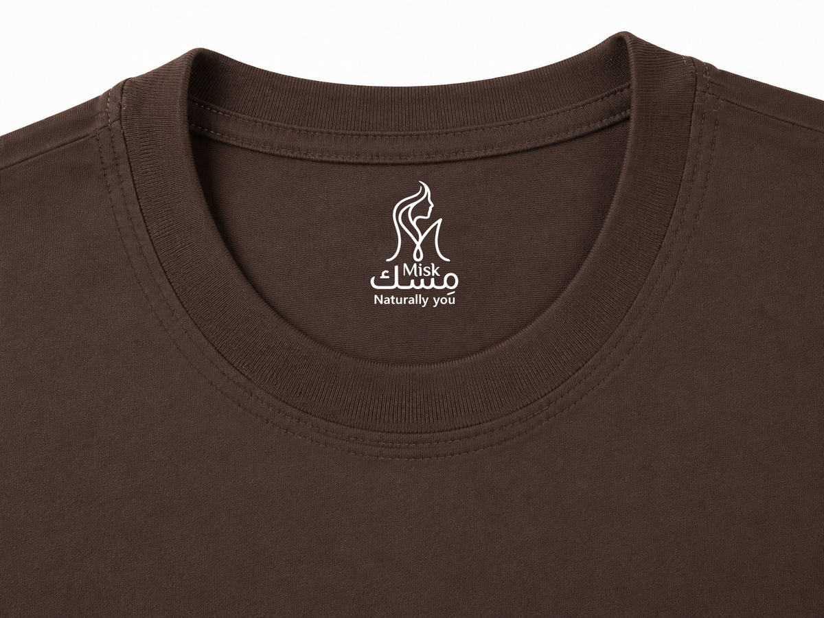 Misk neck label - brown