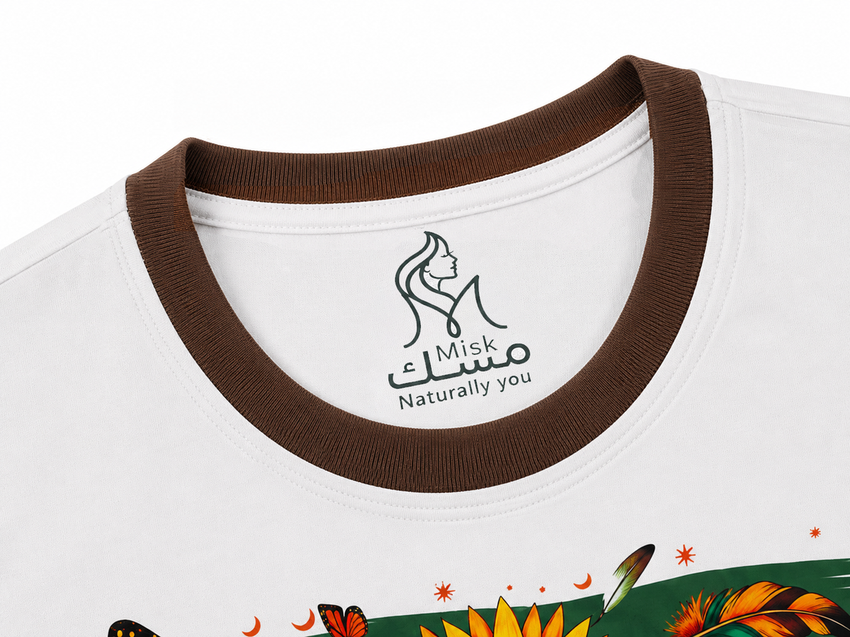 Misk neck label - brown ringer