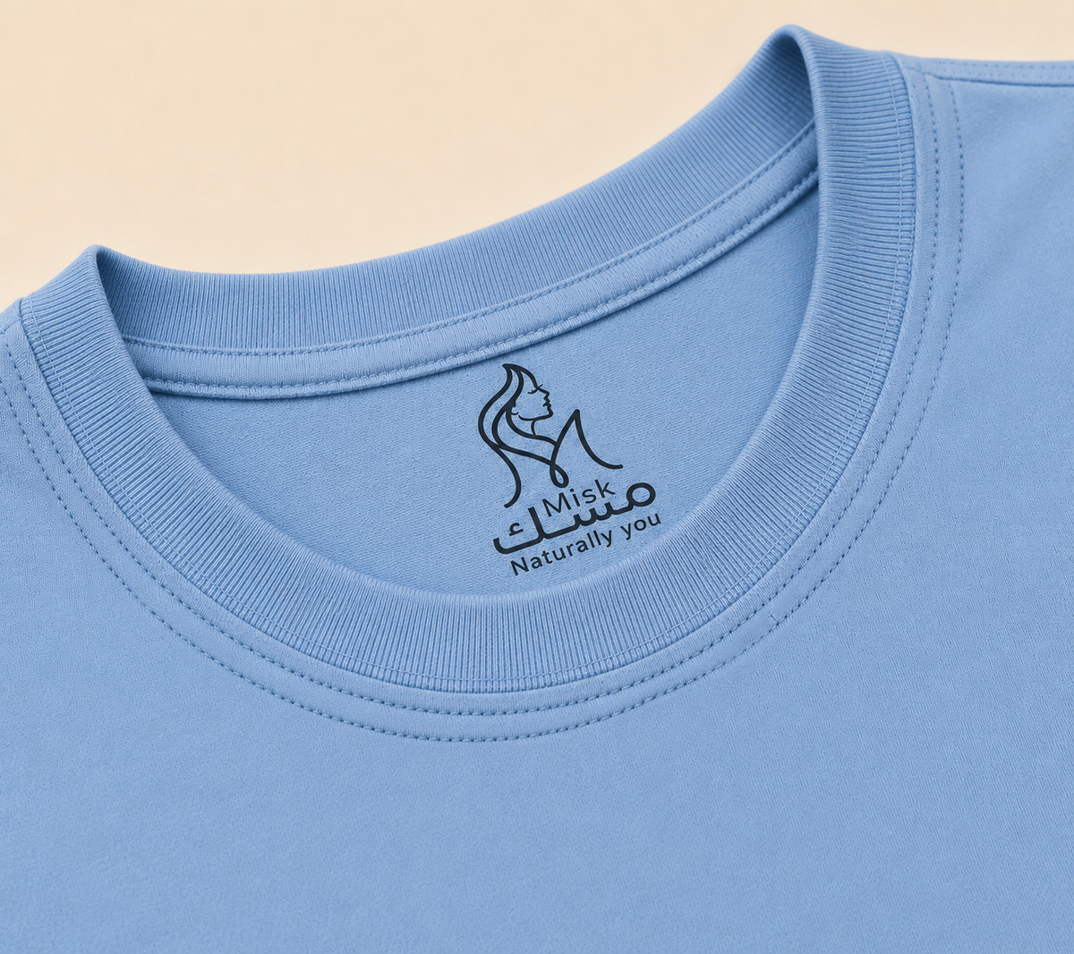 Misk neck label - light blue